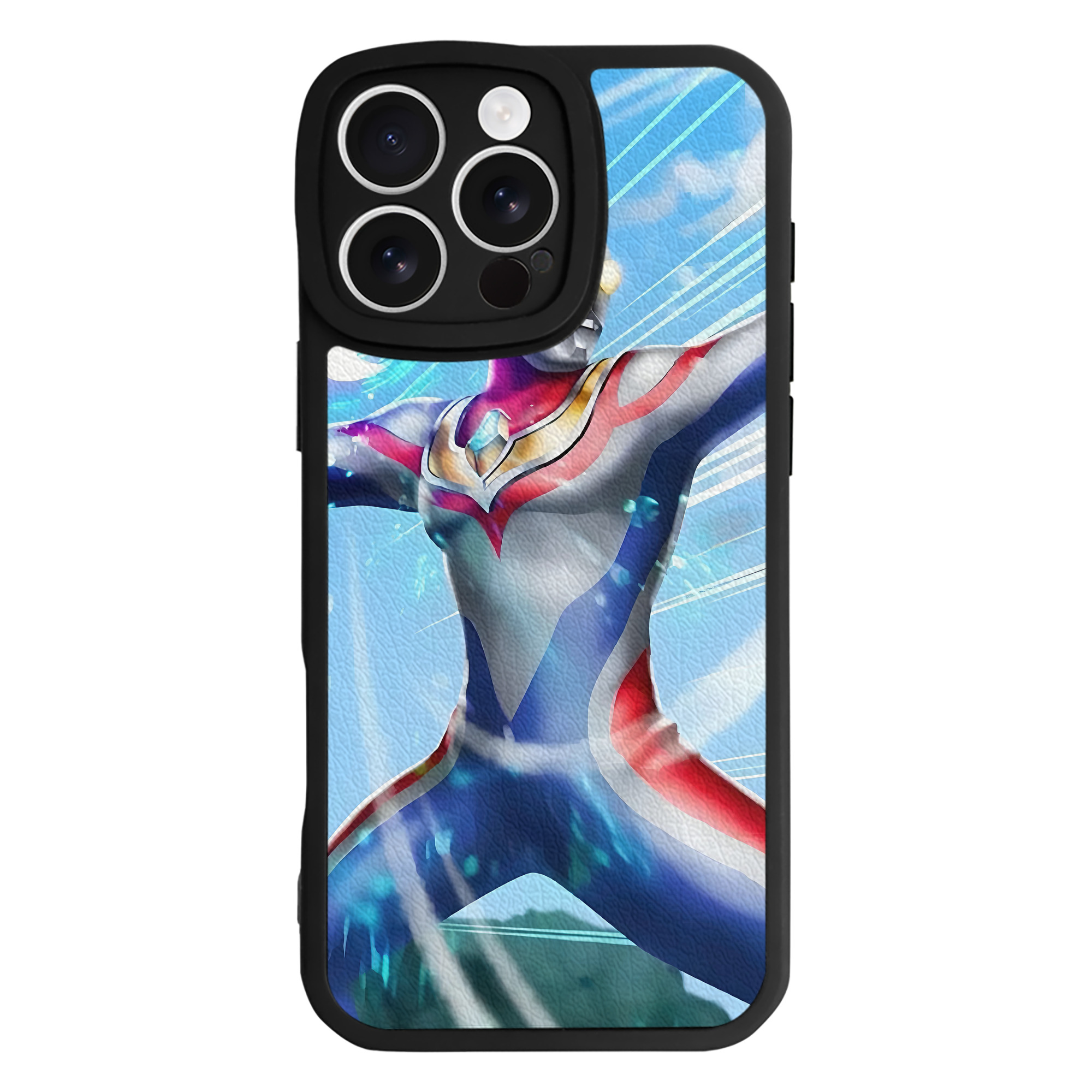 （画像用） ウルトラマン Ultraman 【iPhone 16シリーズ対応】シリコンスマホケース（レザー調） 材質：シリコン